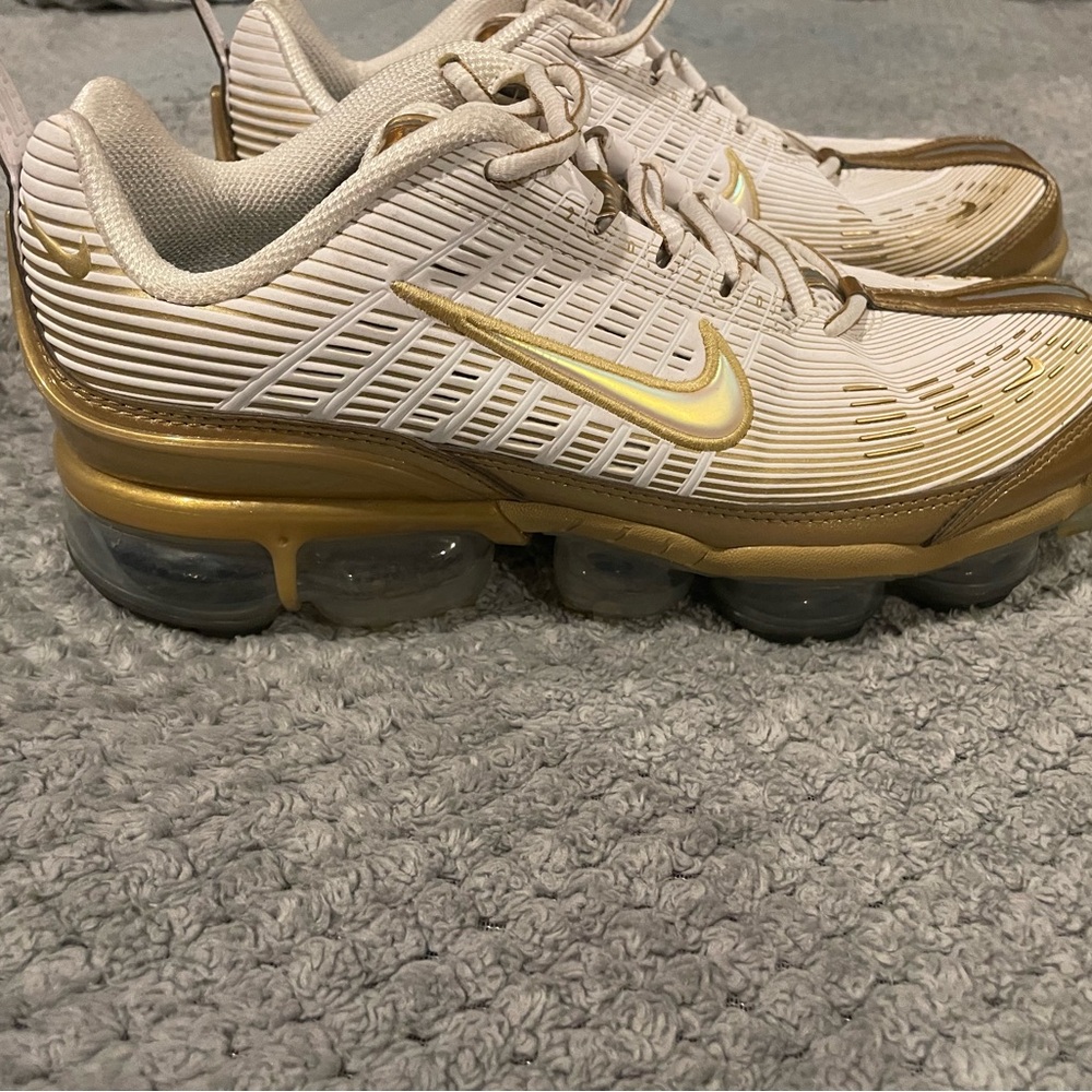 Nike Gold and White Athletic Shoes